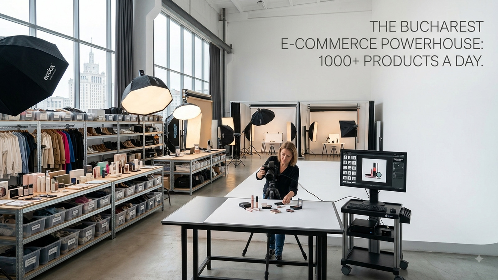 Fotografie de produs în serie realizată în studio foto din București pentru un catalog comercial